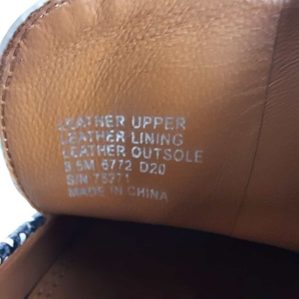 TORY BURCH Equestrian Block Heel Loafers Horsebit Pumps Snake Croc Academia 8.5 - Picture 12 of 12